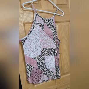 Maurices Leopard Patchwork Tank Top